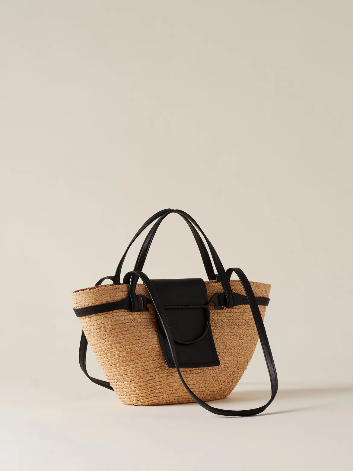 Shopping bag in paglia intrecciata