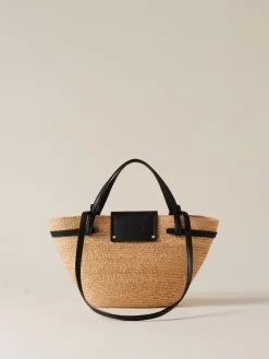 Shopping bag in paglia intrecciata