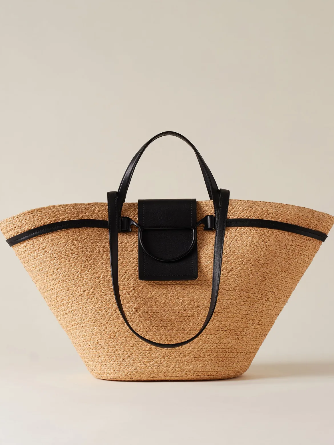 Shopping bag in paglia intrecciata
